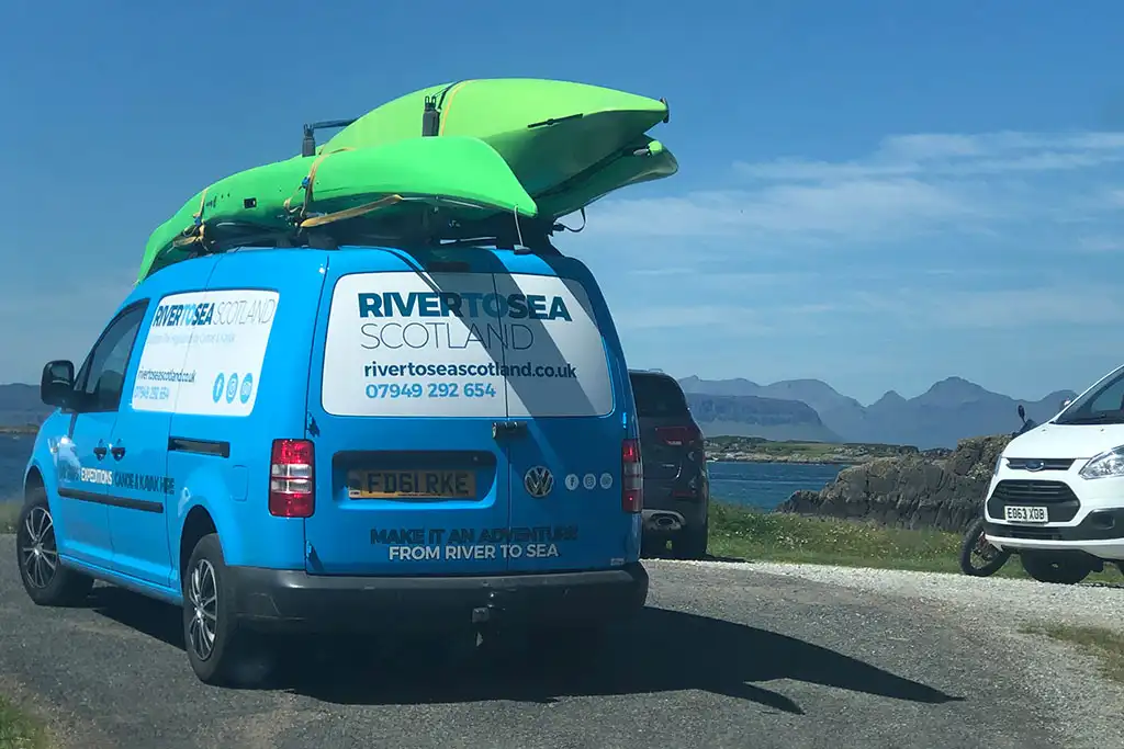 Sea Kayaking with River to Sea Scotland from Distant Hills Guest House Fort William 05810