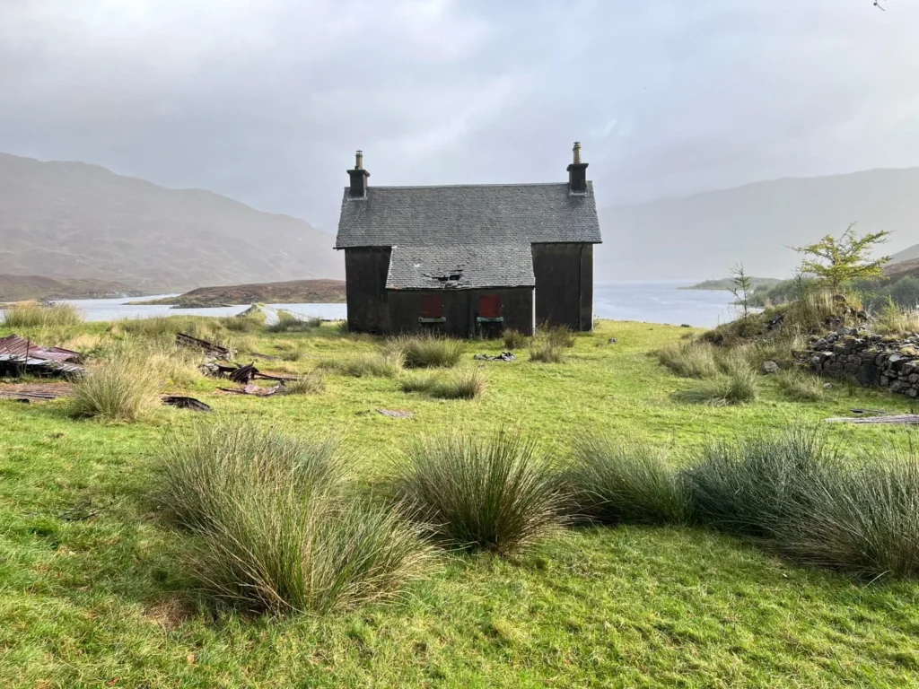 Creaguaineach Lodge at the head of Loch Treig