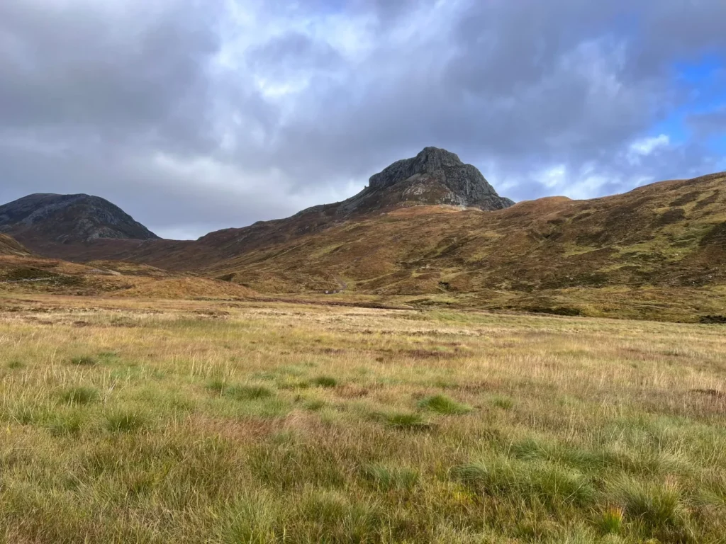 Rocky peak above the Lairig Leacach