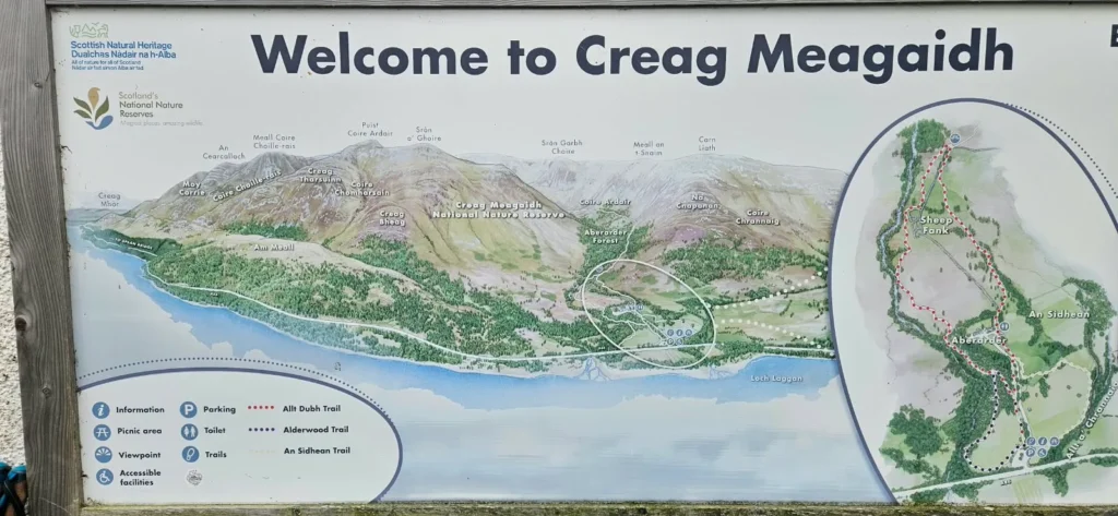 Welcome to Creag Meagaidh National Nature Reserve sign